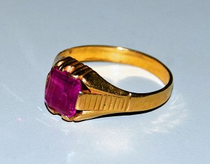 A gold ring brought to a gold party.