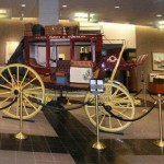 Portland Wells Fargo stagecoach in lobby