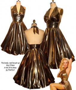 gold Marilyn Monroe dress