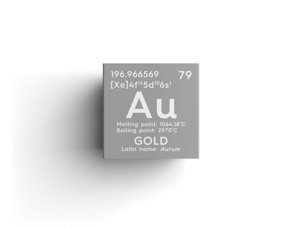 Element symbol for gold.